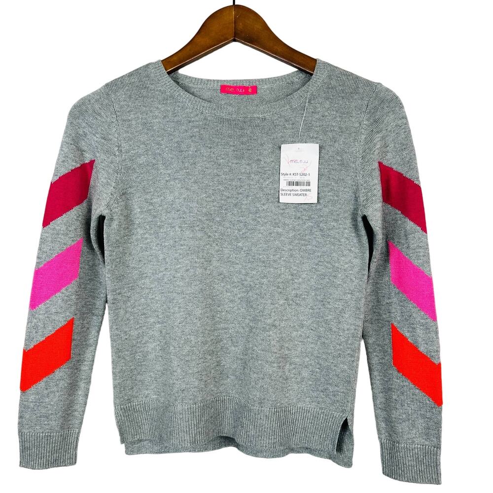 NEW! Me.N.U Ombre Sleeve Sweater Scoop Neck - XS